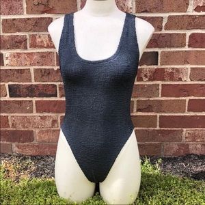 Hunza G Gray One Piece Swimsuit / Bodysuit